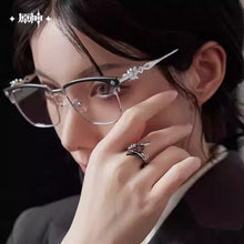 Load image into Gallery viewer, Genshin Impact Arlecchino Themed Necklace and Ring Set Preorder
