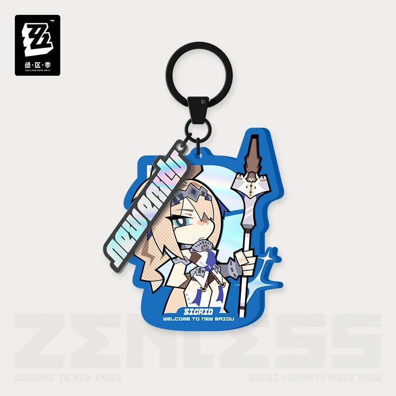 Zenless Zone New Eridu Themed Airspace Patrol Department Chibi Character Keychain Preorder