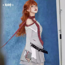 Load image into Gallery viewer, Genshin Impact Tartaglia/Childe Themed Off-Shoulder Long Sleeve Knit Top Preorder
