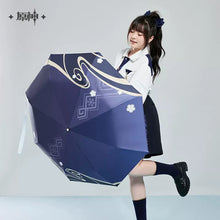 Load image into Gallery viewer, Genshin Impact Kamisato Ayaka Themed Folding Umbrella
