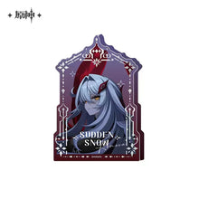 Load image into Gallery viewer, Genshin Impact Sudden Snow Themed Thick Acrylic Ornament Preorder

