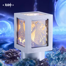 Load image into Gallery viewer, Genshin Impact Selenic Chronicles Four-Sided Rotating Paper Sculpture Night Light Music Box Gift Set Preorder
