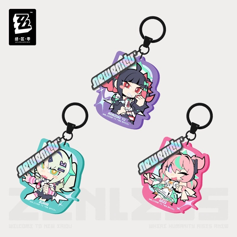Zenless Zone New Eridu Themed Zero Angels of Delusion Chibi Character Keychain Preorder
