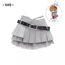 Load image into Gallery viewer, Genshin Impact Tartaglia/Childe Themed Pleated Mini Skirt Preorder
