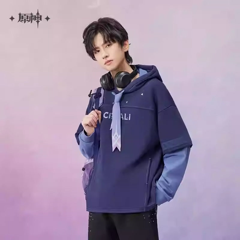 Genshin Impact Citlali Themed Faux Two-Piece Hooded Sweatshirt Preorder