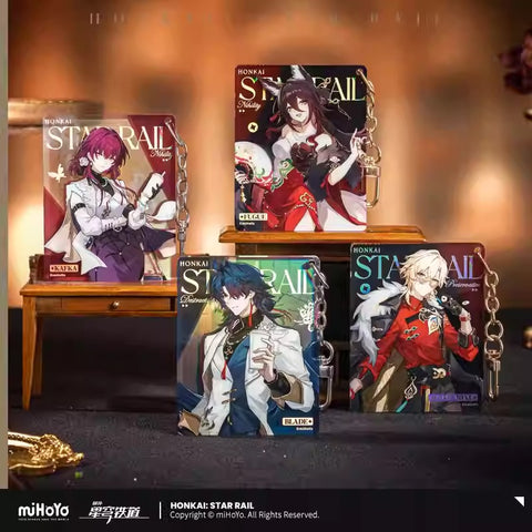 Honkai: Star Rail Train Travel Journal Themed Acrylic Keychain Preorder