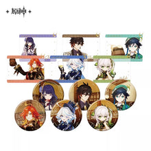 Load image into Gallery viewer, Genshin Impact The Long Way Home Themed Badge and Photo Card Pendant Preorder
