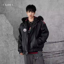 Load image into Gallery viewer, Genshin Impact Wriothesley Themed Padded Hooded Jacket Preorder
