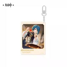 Load image into Gallery viewer, Genshin Impact Destined Day Themed Acrylic Character Keychain Preorder

