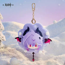 Load image into Gallery viewer, Genshin Impact Leisurely Winter Themed Plush Keychain Preorder
