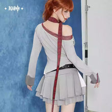 Load image into Gallery viewer, Genshin Impact Tartaglia/Childe Themed Off-Shoulder Long Sleeve Knit Top Preorder
