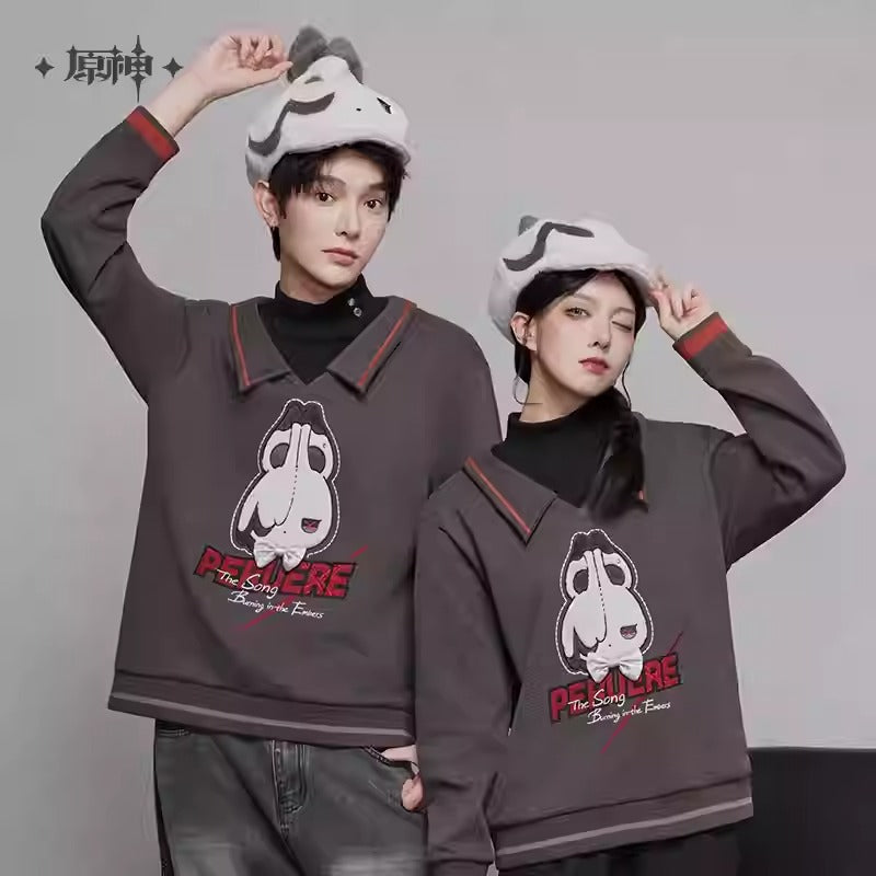 Genshin Impact Arlecchino Themed Fake Two-Piece Sweatshirt Preorder