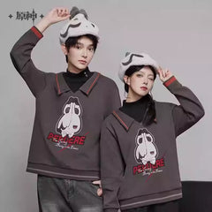 Genshin Impact Arlecchino Themed Fake Two-Piece Sweatshirt Preorder