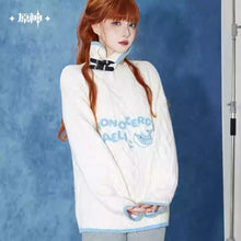 Load image into Gallery viewer, Genshin Impact Tartaglia/Childe Themed Cable Knit Collar Sweater Preorder
