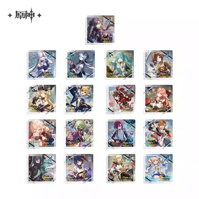 Genshin Impact Destined Day Themed 2025 Thick Acrylic Character Coaster Preorder