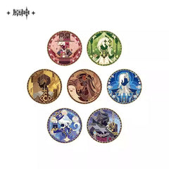 Genshin Impact Rainbow Invitation Metal Character Badge Preorder