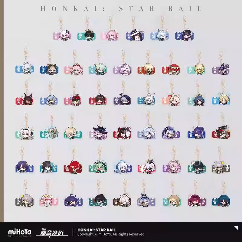Honkai: Star Rail Pom Pom Exhibition Hall Themed Acrylic Keychain