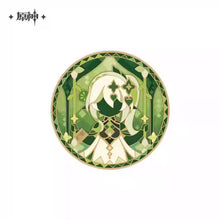 Load image into Gallery viewer, Genshin Impact Rainbow Invitation Metal Character Badge Preorder

