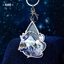 Load image into Gallery viewer, Genshin Impact All the World&#39;s A Stage Furina Quicksand Metal Keychain Preorder
