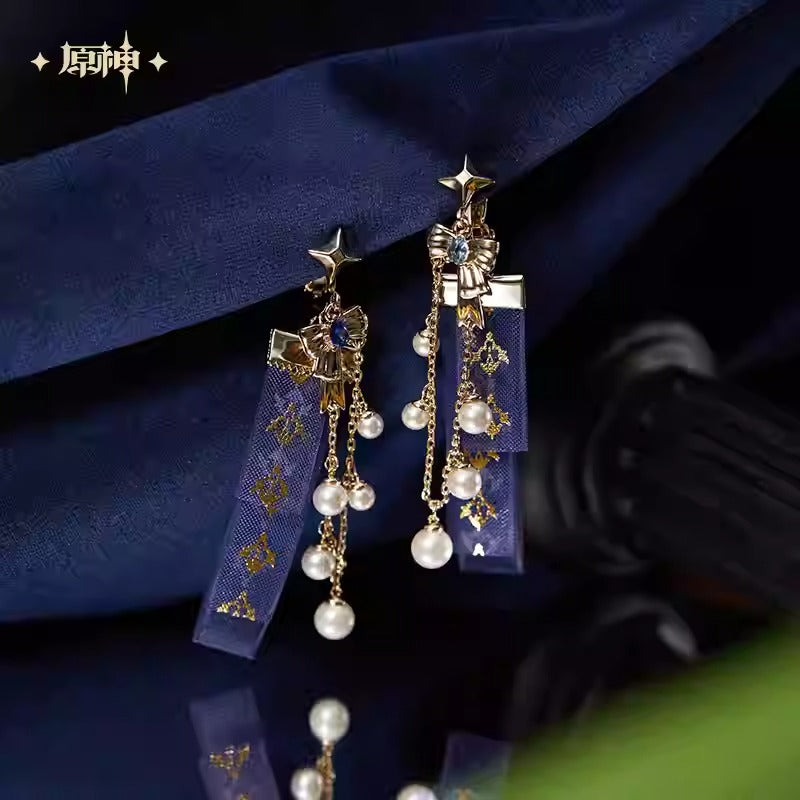 Genshin Impact Furina Themed Earrings