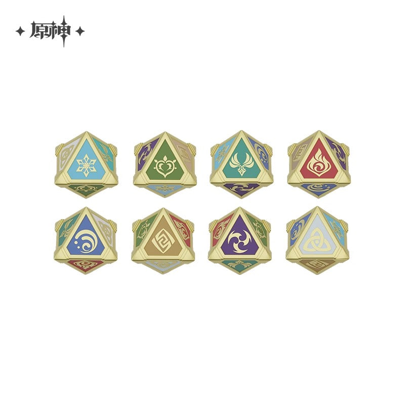 Genshin Impact Genius Invokation TCG Metal Eight Sided Element Dice
