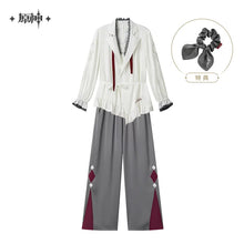 Load image into Gallery viewer, Genshin Impact Midnight Tea Party Themed Arlecchino Pajama Set Preorder
