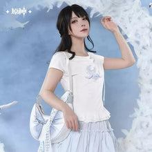 Load image into Gallery viewer, Genshin Impact Columbina Themed Slim Fit Short Sleeve T-Shirt Preorder
