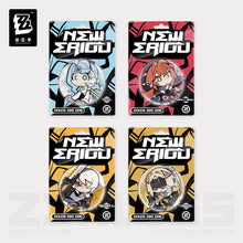 Load image into Gallery viewer, Zenless Zone Zero New Eridu Themed Obol Squad Chibi Character Badge Preorder
