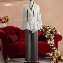 Load image into Gallery viewer, Genshin Impact Midnight Tea Party Themed Arlecchino Pajama Set Preorder

