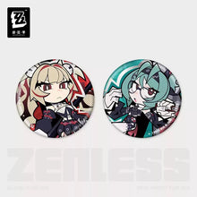 Load image into Gallery viewer, Zenless Zone Zero New Eridu Themed Flint Workshop Chibi Character Badge Preorder
