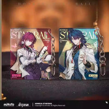 Load image into Gallery viewer, Honkai: Star Rail Train Travel Journal Themed Acrylic Keychain Preorder
