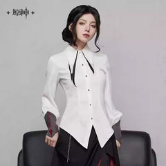 Genshin Impact Arlecchino Themed Tie Back Shirt Preorder