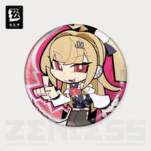 Load image into Gallery viewer, Zenless Zone New Eridu Themed Metropolitan Order Division Chibi Character Badge Preorder
