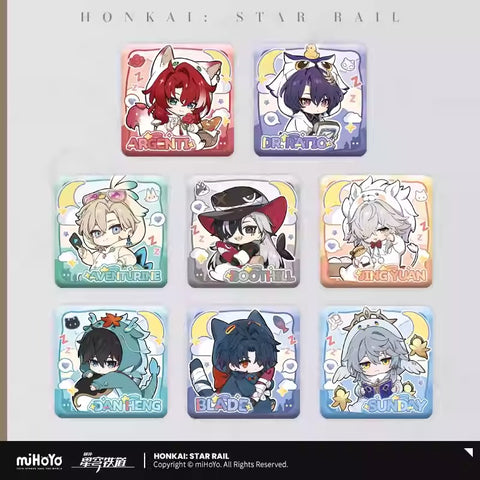 Honkai: Star Rail Boys Dormitory Themed Chibi Character Badge Preorder