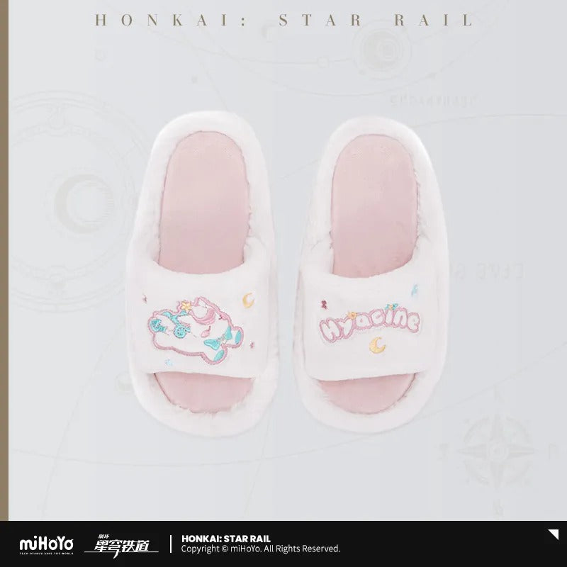 Honkai: Star Rail Hyacine Themed Plush Slippers Preorder