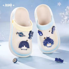 Load image into Gallery viewer, Genshin Impact Aurora Party Themed Vinyl Croc Accessories Preorder
