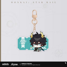 Load image into Gallery viewer, Honkai: Star Rail Pom Pom Exhibition Hall Themed Acrylic Keychain

