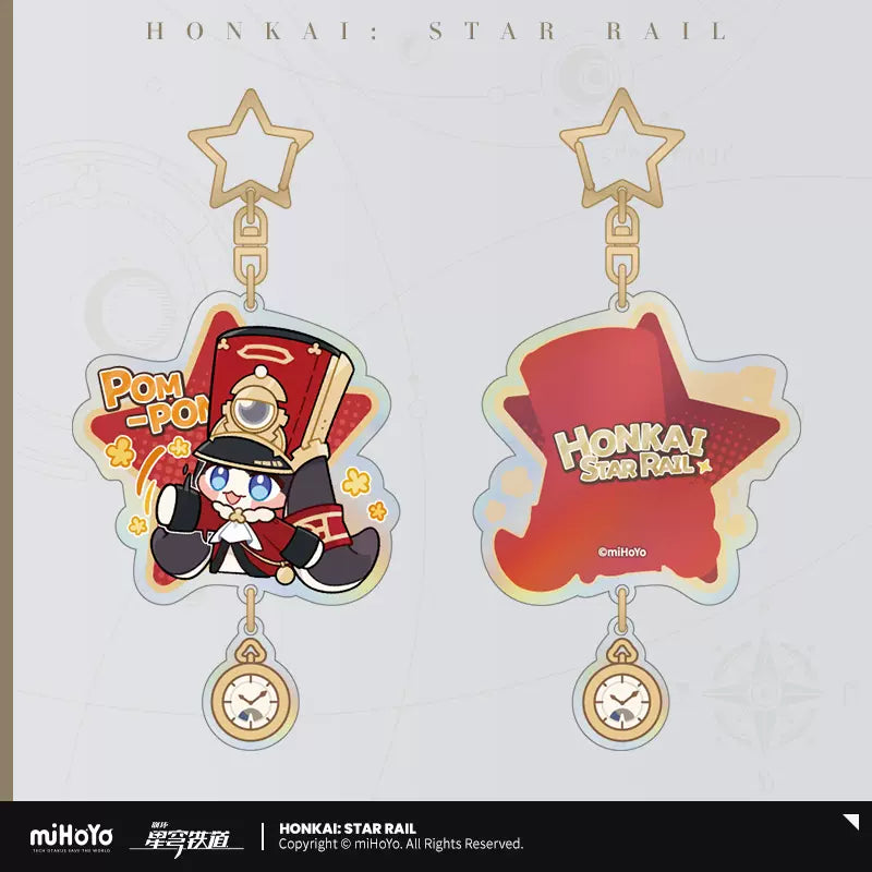 Honkai: Star Rail Pom Pom Exhibition Hall Themed Pom Pom Acrylic Keychain