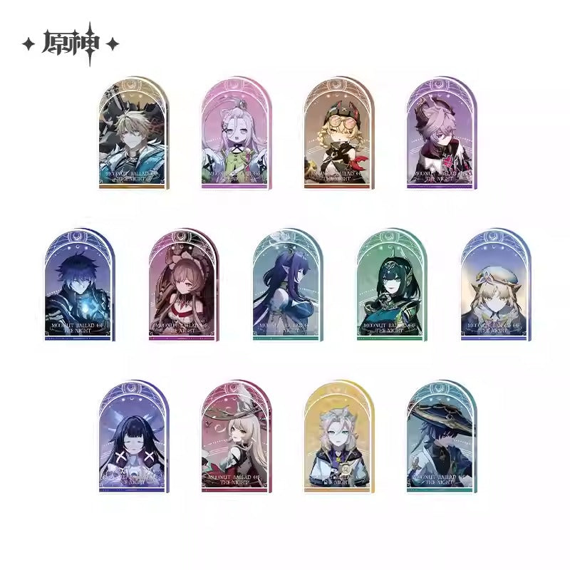 Genshin Impact Moonlit Ballad Of The Night Themed Thick Acrylic Ornament Preorder
