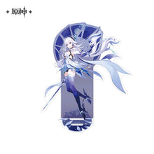 Load image into Gallery viewer, Genshin Impact Void Star Themed Skirk Character Badge and Stand Preorder

