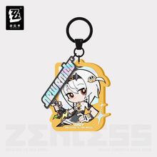 Load image into Gallery viewer, Zenless Zone Zero New Eridu Themed Faction Unknown Chibi Acrylic Character Pendant Preorder

