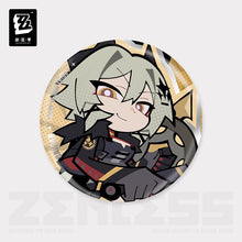Load image into Gallery viewer, Zenless Zone Zero New Eridu Themed Sons of Calydon Chibi Character Badge Preorder
