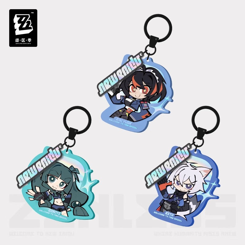 Zenless Zone Zero New Eridu Themed Criminal Investigation Special Response Team Chibi Acrylic Character Pendant Preorder
