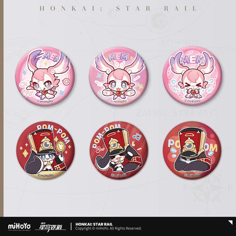 Honkai: Star Rail Pom Pom Exhibition Hall Themed Pom Pom Badge Set