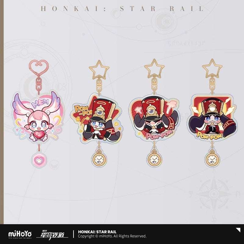 Honkai: Star Rail Pom Pom Exhibition Hall Themed Pom Pom Acrylic Keychain