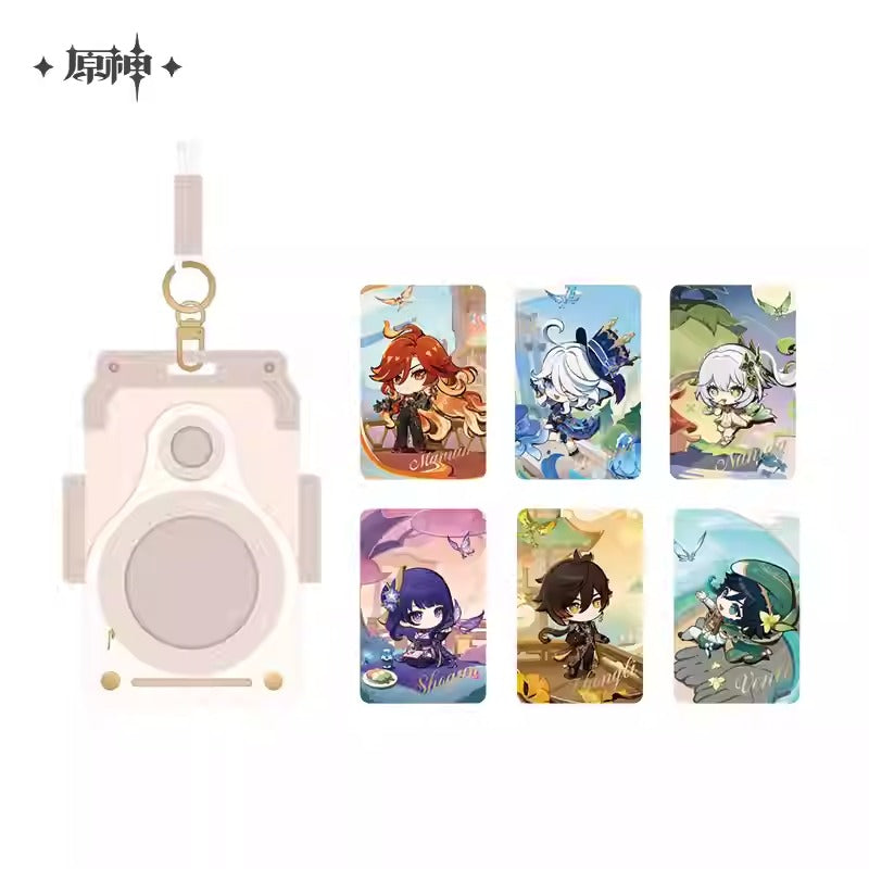 Genshin Impact Teyvat Expo Themed Luggage Tag and Toiletry Bag Preorder