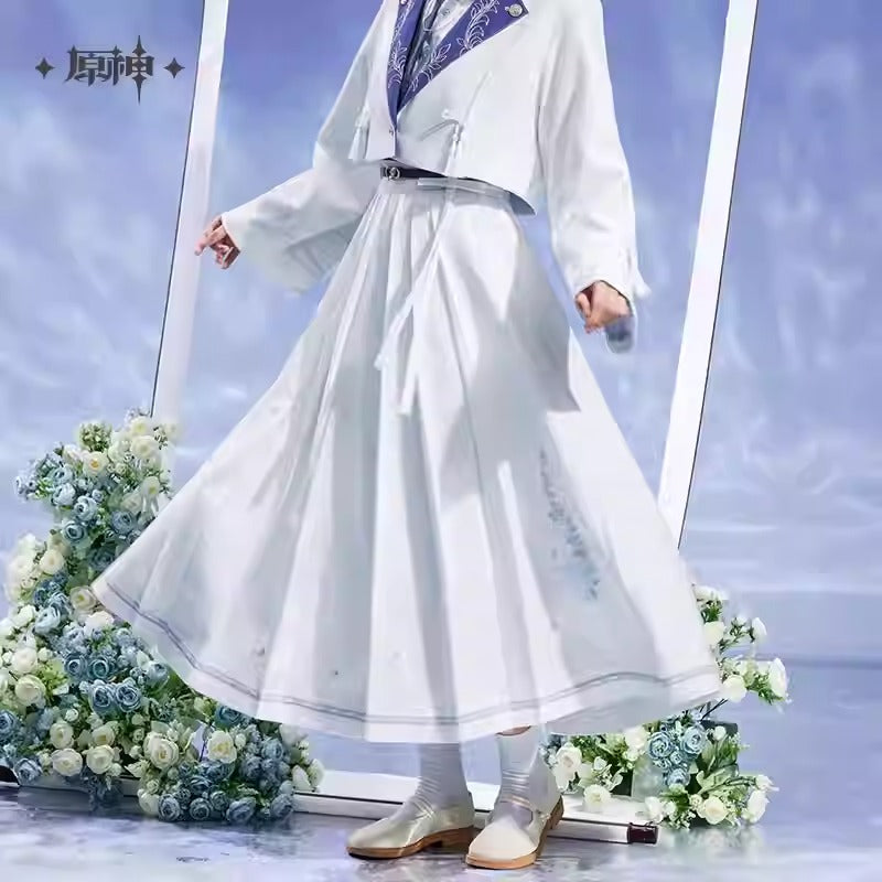 Genshin Impact Kamisato Ayato Themed Long Pleated Skirt Preorder