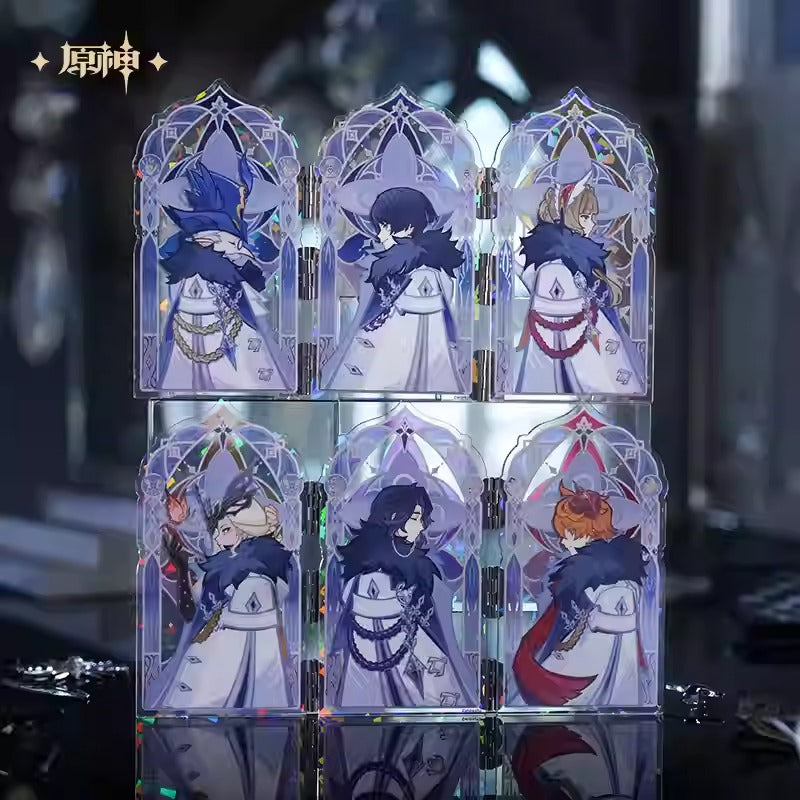 Genshin Impact The Eleven Fatui Harbingers Themed Combinable Translucent Acrylic Stand Blind Box