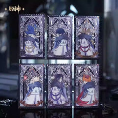 Genshin Impact The Eleven Fatui Harbingers Themed Reflective Card Blind Box