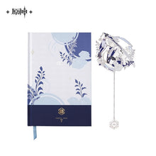 Load image into Gallery viewer, Genshin Impact Kamisato Ayato Themed Notebook and Metal Bookmark Gift Set Preorder
